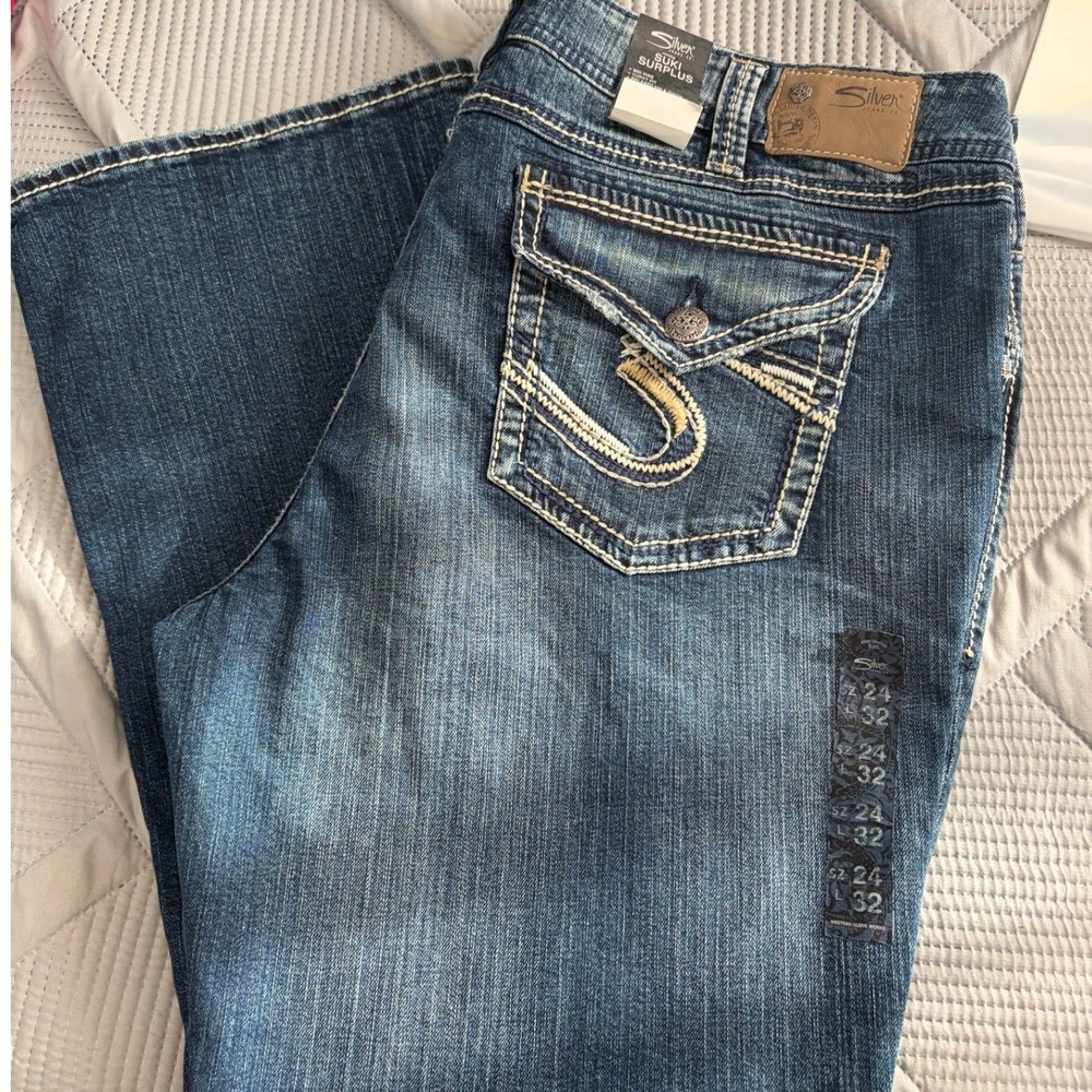Silver Jeans Suki Surplus Mid Rise Bootcut Curvy Fit Jeans 24x32 NEW Y2K Western